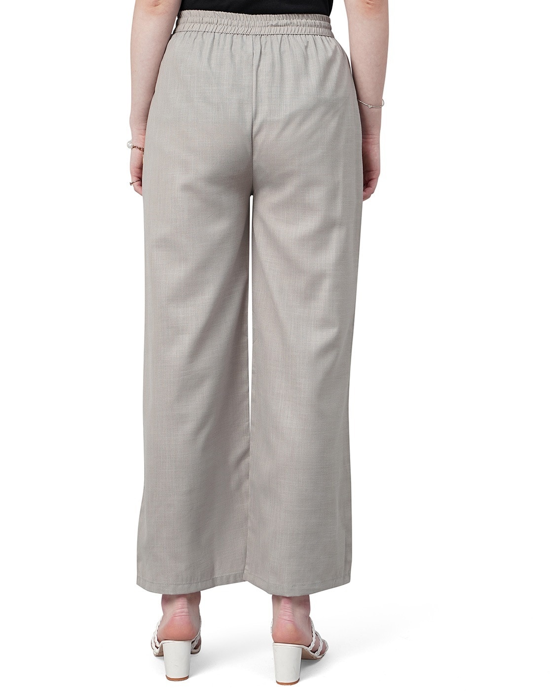 Buy Beige Trousers & Pants for Women by FITHUB Online