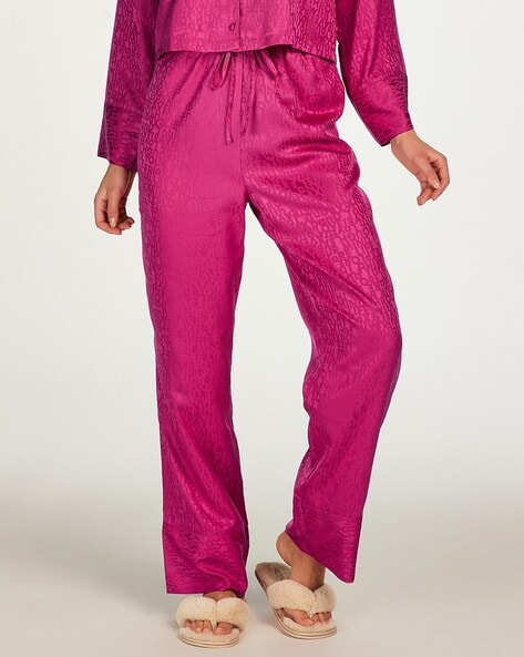 Satin Wide Leg Trousers - Pink – Slouchy