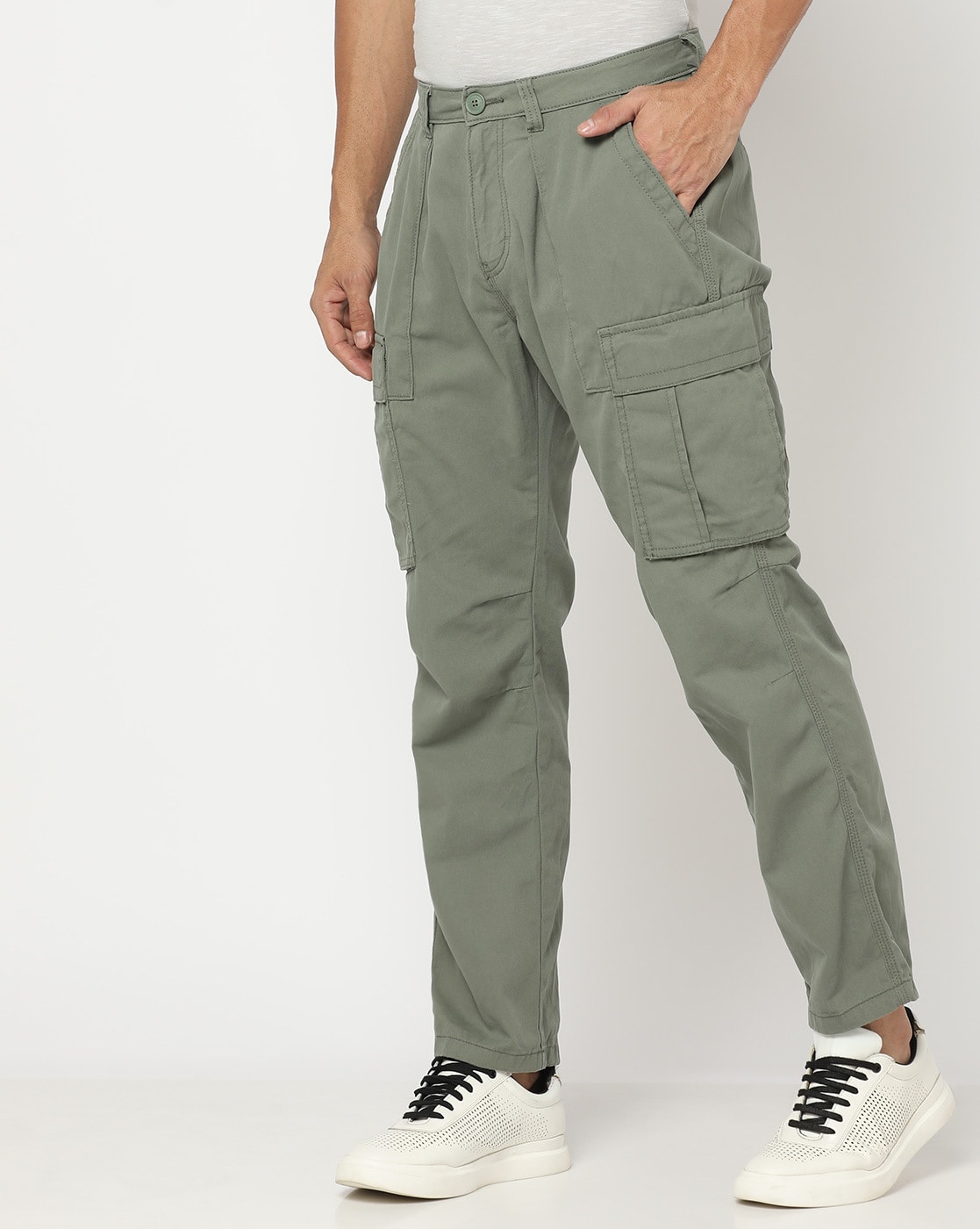 Buy Cream Trousers & Pants for Men by MAX Online | Ajio.com