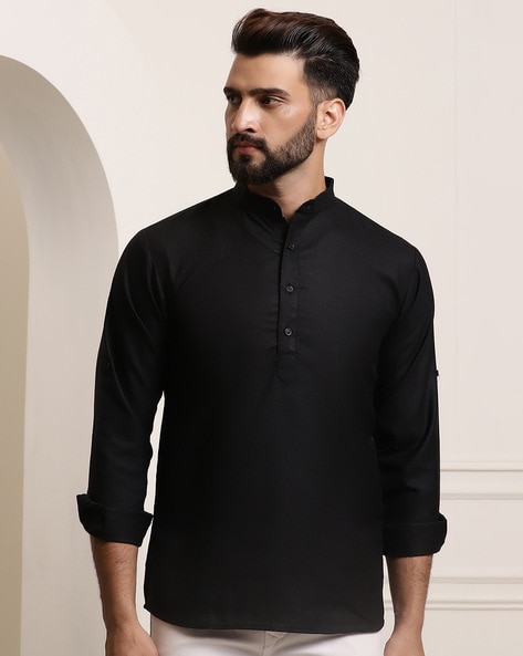 Sojanya Shirt Kurta with Band Collar