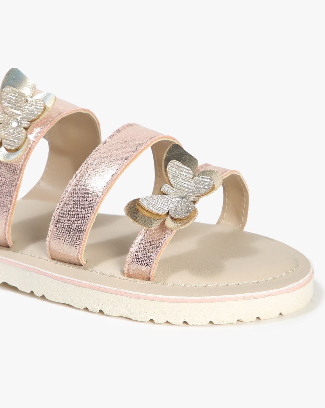 Buy Rose Gold Sandals for Girls by Hoppipola Online Ajio