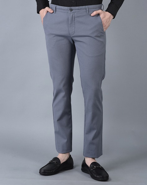 Mens Chino Pants Regular Fit Flat-Front Casual Stretch Relaxed Cotton  Trouser | eBay