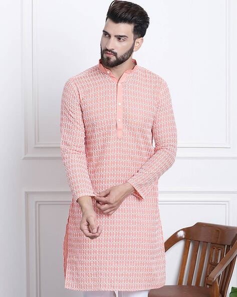 Embroidered Cotton Kurta