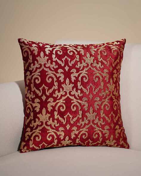 Deep red cushion covers best sale