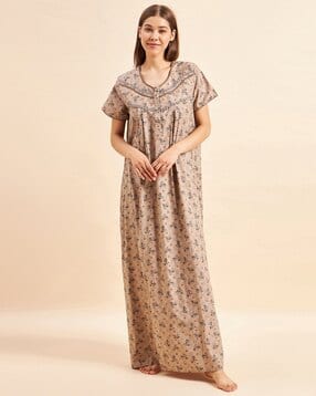 sweet dreams Leaf Print Nightie with Insert Pocket-picture-42