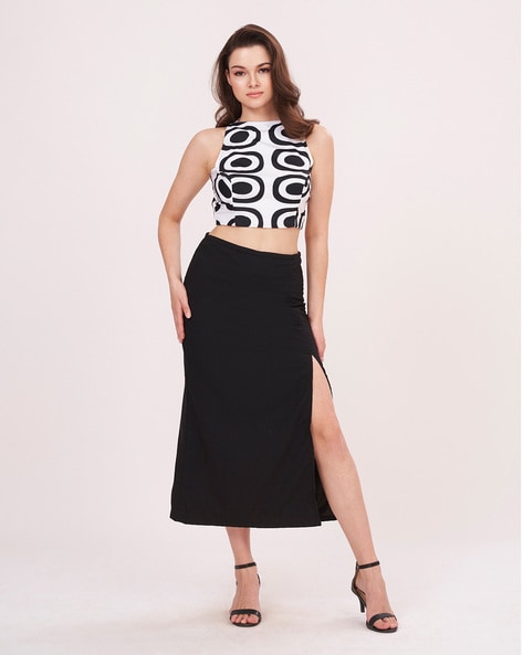 Buy House Of Varada Strappy Dress with Printed Sarong Set