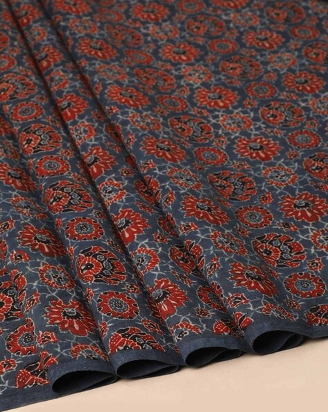 Indigo Printed cotton salwar material – VIKA Boutique