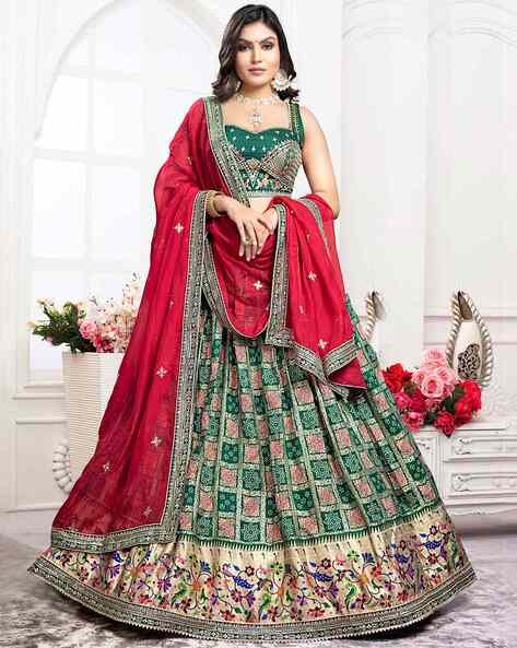 Buy Floral Print Flared Lehenga & Choli Set Online at Best Prices in India  - JioMart.