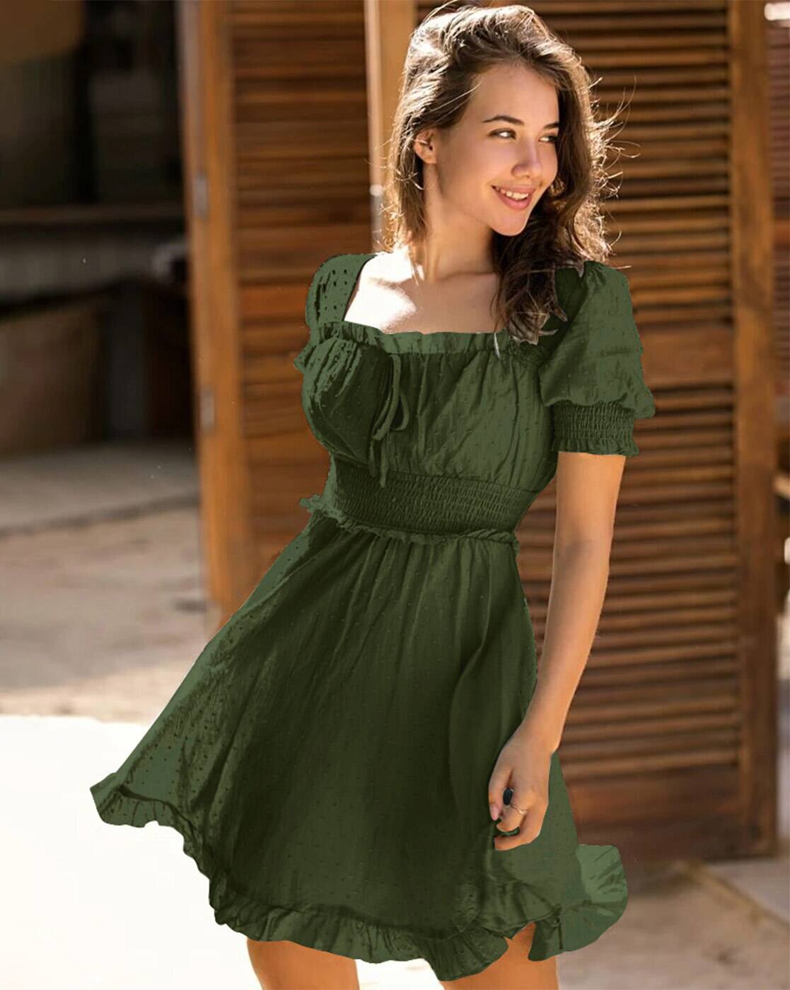 Buy Green Dresses for Women by Fery London Online | Ajio.com