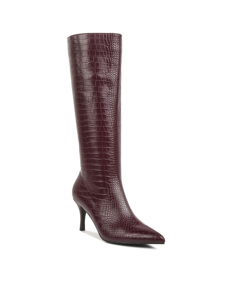 Burgundy best sale croc boots