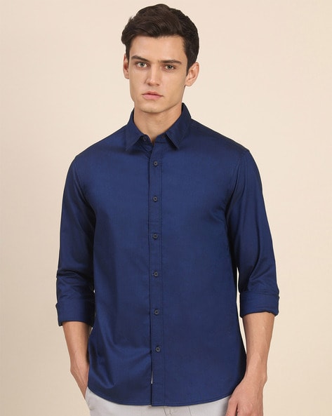 Buy Blue Shirts for Men by DENNISLINGO PREMIUM ATTIRE Online