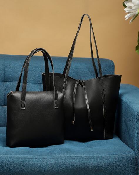 Chanel Black Checkered Leather Shoulder Bag Shopper Tote Handbag | Platinum  1911