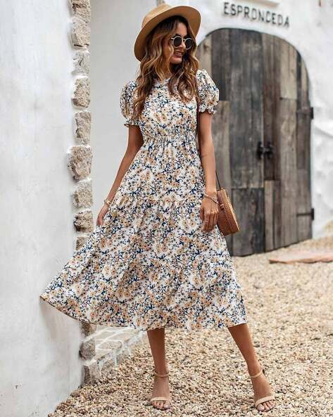 Floral dresses with clearance sleeves