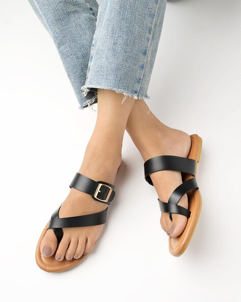 Buy Black Sandals for Girls by Shoetopia Online Ajio