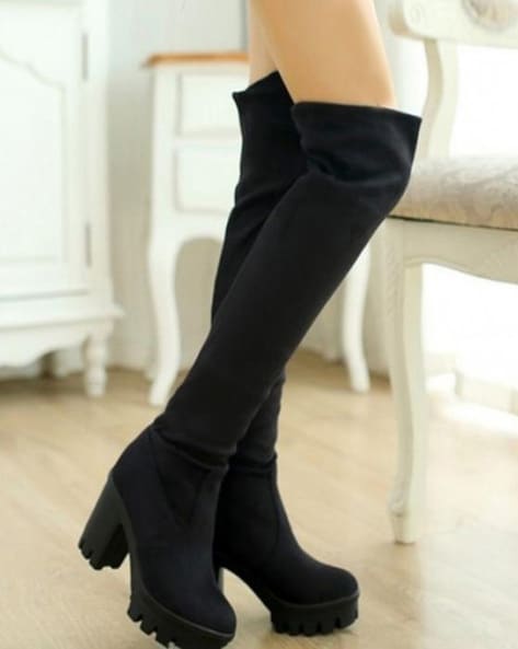 Girls knee clearance length boots