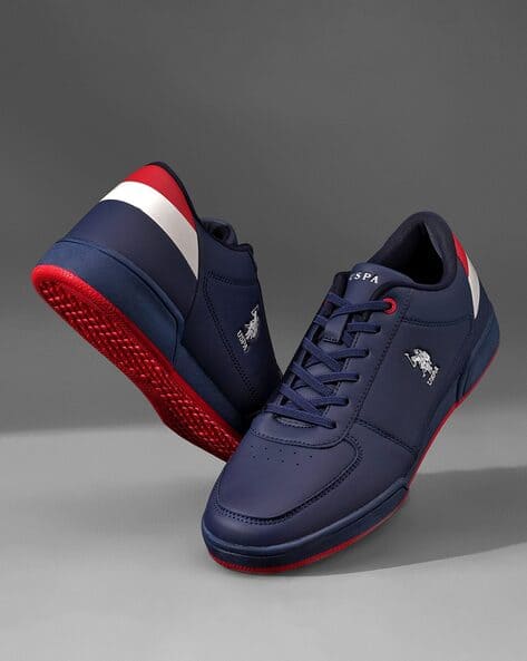 Men Logo Print Lace-Up Sneakers
