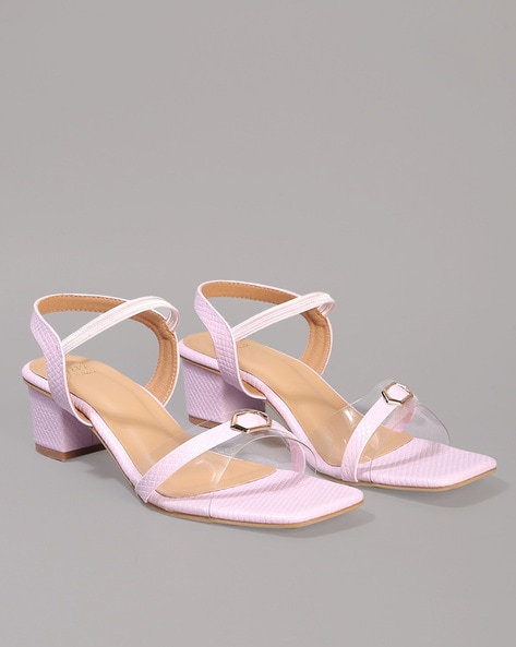 Buy SKO Lilac Cushioned Strap Heel For Women online