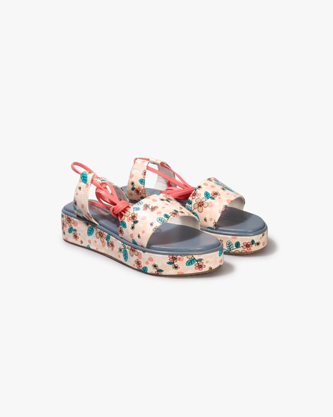 Floral discount platform sandals