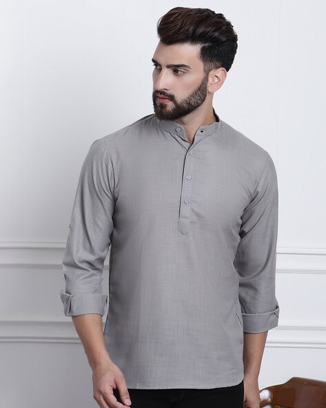 Sojanya Kurta with Band Collar