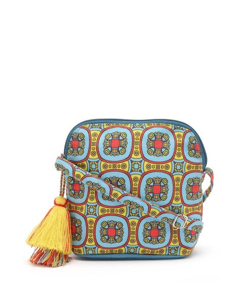 Buy Anekaant Sisal Baked Beige Embellished Jute Sling Bag Online