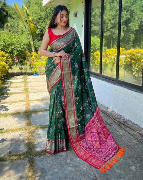 Buy Green Banarasi - Patola Saree online-Karagiri – Karagiri Global