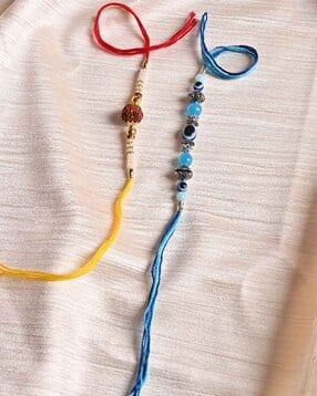 jewelz Sets of 2 Evil-Eye & Rudraksh Tie-Up Rakhis-picture-16