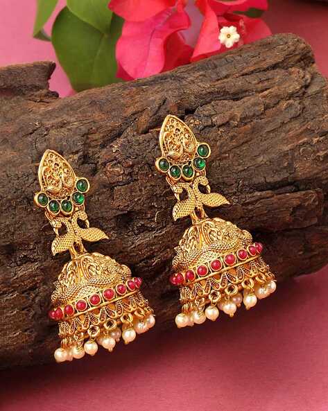 Buy online Gold Brass Jhumka Earring from Imitation Jewellery for Women by  Arch Fashion for ₹359 at 79% off | 2024 Limeroad.com