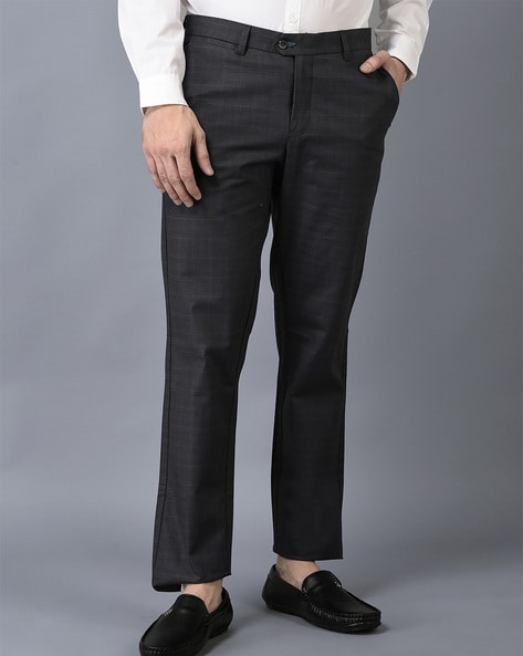 Burberry Charcoal Grey Wool English Fit Tailored Trousers With Belt Detail,  Brand Size 52 (Waist Size 35.8