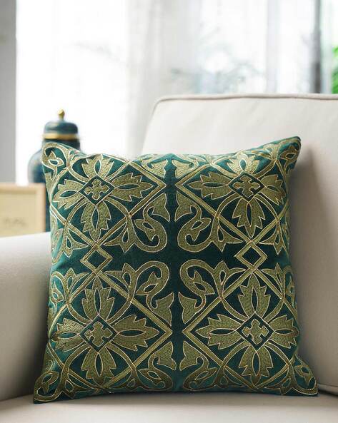 Green and clearance gold cushions