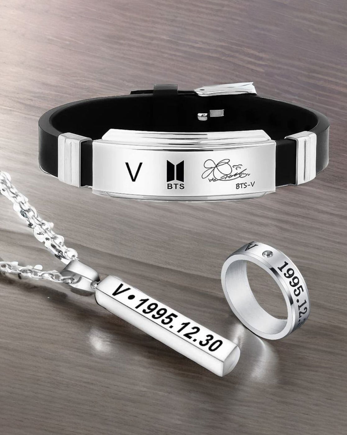 Buy Vientiq BTS V Signature Printing Silicon Wristband Bracelet for Boys &  Girls (Pack of 1) at Amazon.in