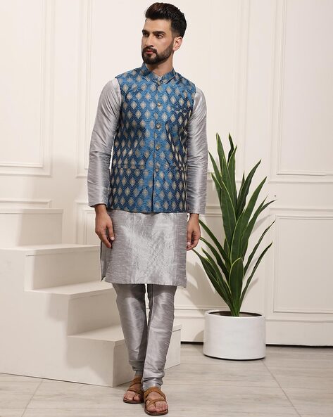 Buy Grey 2 Piece Ethnic Suit for Men by SOJANYA Online Ajio