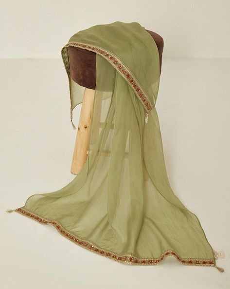Dupatta with Embroidered Border Price in India