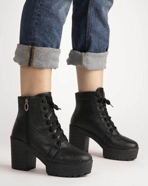 Buy Black Boots for Girls by Shoetopia Online Ajio