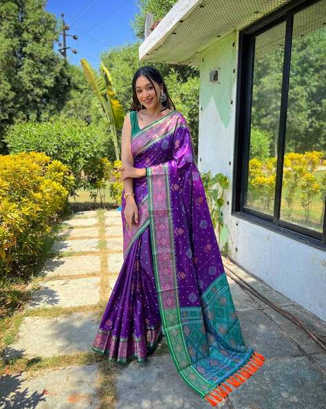 Buy Onion Sarees for Women by NAVLIK Online