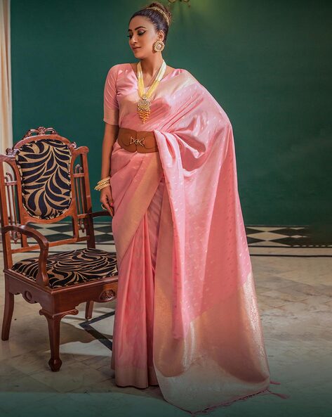 Buy Pink Sarees for Women by Saree mall Online