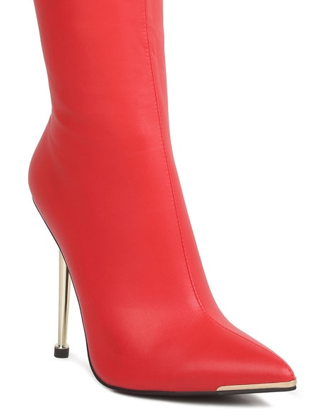 Women Pencil Heeled Mid Calf Length Boots