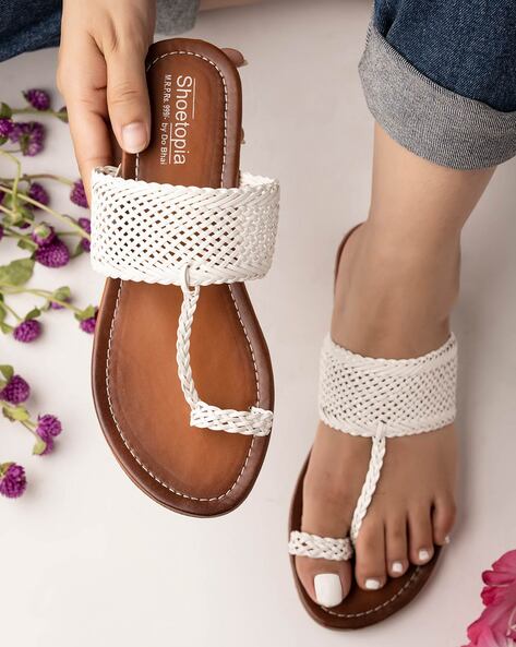 Buy Black Flat Sandals for Women by V WALK Online | Ajio.com