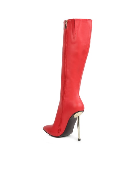 Red calf deals length boots