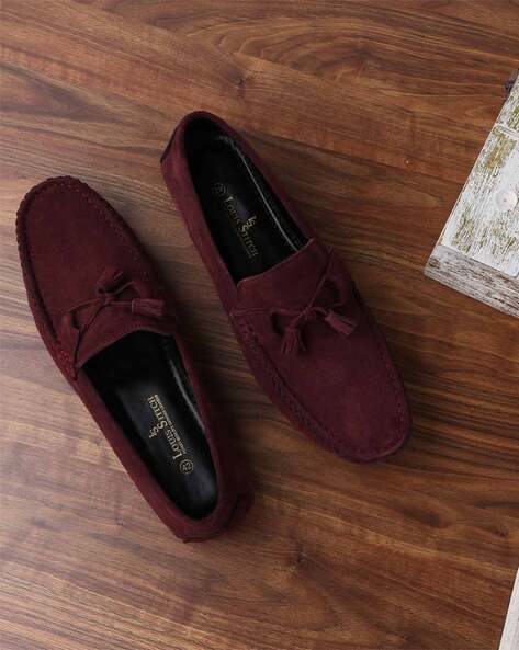 Maroon on sale men loafers