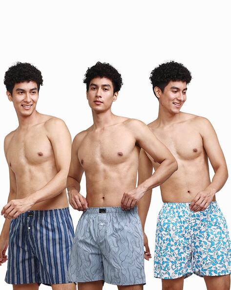 Pack of 3 Printed Boxers with Elasticated Waistband