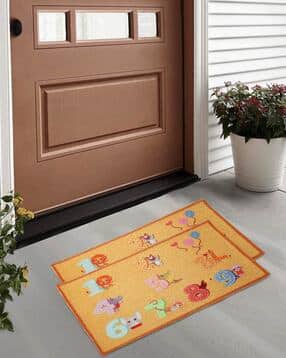 fabinaliv Set of 2 Graphic Pattern Anti-Skid Door Mats 23" x 15"-picture-35