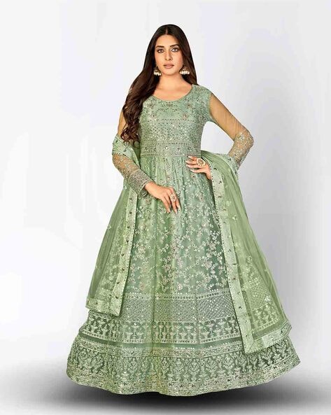 Organza Anarkali Dresses | 50% Off Organza Lehenga for Wedding