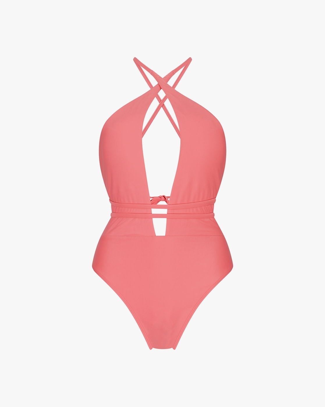 Buy Hunkemoller Sicily High-Leg Wrap Swimsuit, Sunkist coral Color Women