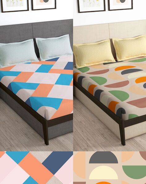 Buy Multicoloured Bedsheets for Home & Kitchen by Story@Home Online