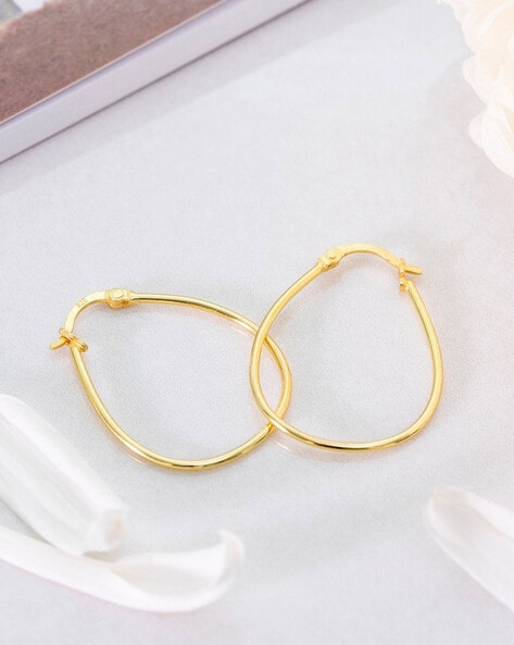 Buy ToniQ Classic Gold Plated Hoop Earrings for Women (Set of 4) Online