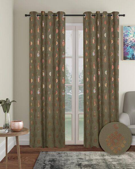 Cortina Eyelet Curtain Set of 2 Printed Door Curtains