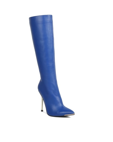 Calf length 2024 heeled boots