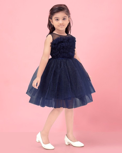 Navy Blue Floral Embroidery Tulle V-back Elegant Wedding Flower Girl  Pageant Birthday Princess Summer Fall Toddler Girl Bridesmaids Dress - Etsy  | Navy blue flower girl dresses, Flower girl dresses navy, Toddler