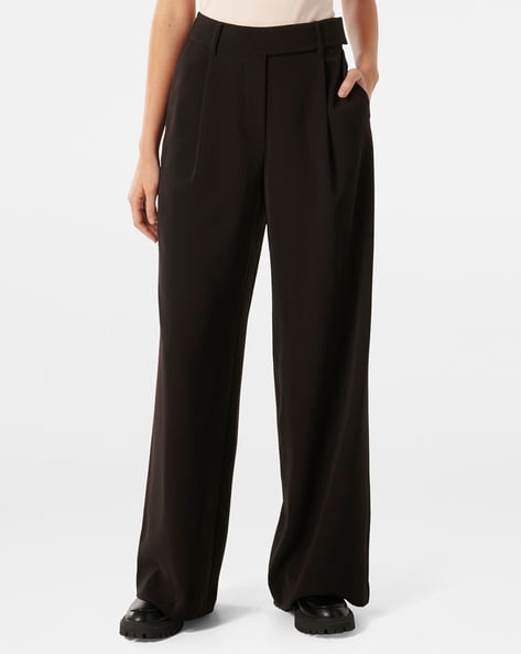 Buy FOREVER NEW Solid Polyester Regular Fit Women's Pants | Shoppers Stop
