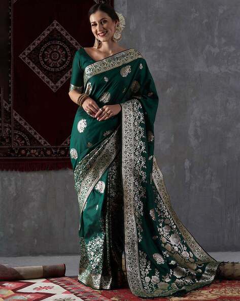 Buy Green Sarees for Women by Saree mall Online